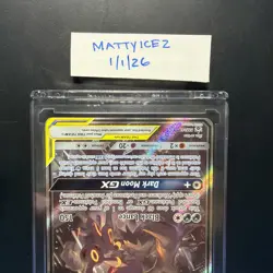 Pokemon TCG Umbreon & Darkrai GX Black Star Promo Tag Team Full Art Holo SM241 - Image 4