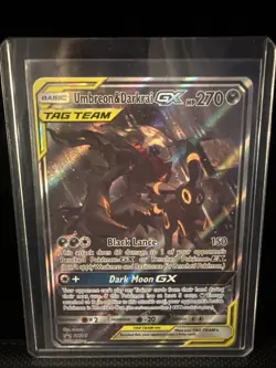 Pokemon TCG Umbreon & Darkrai GX Black Star Promo Tag Team Full Art Holo SM241 - Image 1