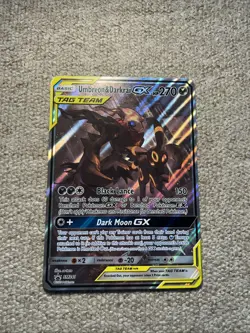 Pokemon TCG Umbreon Darkrai GX SM241 Tag Team Black Star Promo Holo Jumbo - Image 1