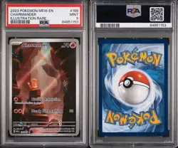 2023 POKEMON MEW EN-151 #168 CHARMANDER ILLUSTRATION RARE PSA MINT 9 - Image 3