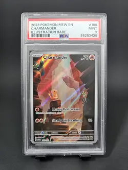 2023 POKEMON MEW EN-151 ILLUSTRATION RARE #168 CHARMANDER PSA 9 - Image 1