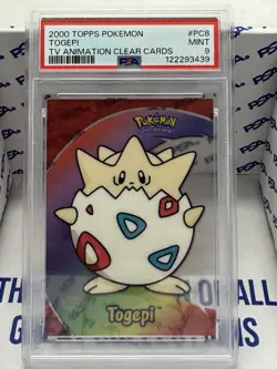 2000 Topps Pokemon Clear Cards Togepi #PC8 PSA 9 MINT - Image 1
