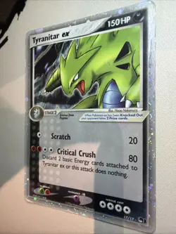 2004 Pokemon Tyranitar EX 17/17 Holo Ultra Rare POP Series 1 - HP - Image 3