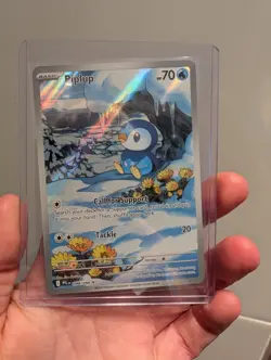 Piplup 098/094 NM Holo Illustration Rare Phantasmal Flames Pokemon Card TCG - Image 1