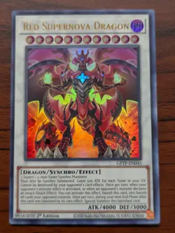 Yu-Gi-Oh! Red Supernova Dragon GFTP-EN045 Ultra Rare 1st Edition NM, LP x2 - Image 3