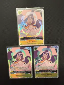 Jewelry Bonney One Piece Card Game OP13-106 Holo Card Lot x3 - Image 1