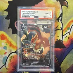 2022 Pokemon Charizard V Brilliant Stars 154/172 PSA 10 Gem Mint Alt Art - Image 1