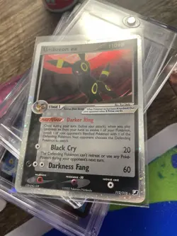 (LP) Umbreon ex 112/115 EX Unseen Forces 2005 Holo Rare Pokemon Card TCG - Image 1