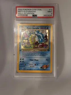 2000 Pokemon 1st Edition Gym Challenge Misty's Gyarados Holo 13/132 PSA 9 - Image 1