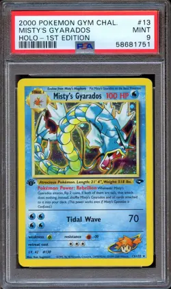 PSA 9 Pokemon Misty's Gyarados Holo 1st Edition Gym Challenge 13/132 - Image 1