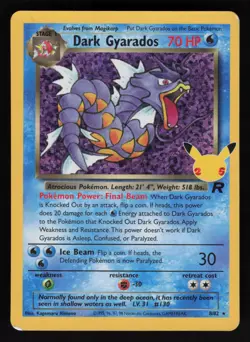 Dark Gyarados 8/82 2021 Celebrations Holo Rare Pokemon TCG Card - Image 1