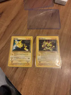 1999 Pokemon The First Movie Pikachu ElectraBuzz Promo Card Set of 2- #2, 4 LP - Image 1