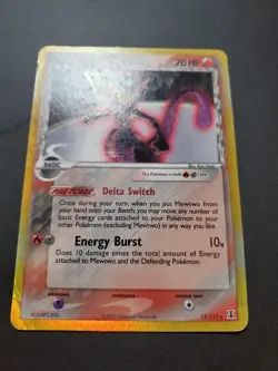 Mewtwo Delta Species Reverse Holo Card 12/113 2005 moderately played - Image 5