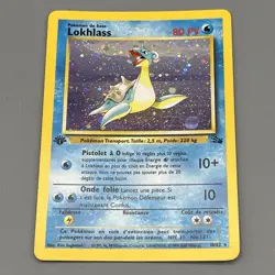 Lokhlass French Pokemon Card Fossil 10/62 1st Edition Lapras Rare WOTC NM - Image 1