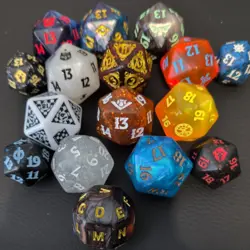 Magic The Gathering Oversized Spindown Dice Lot of 11 Rare MTG + More - Image 1