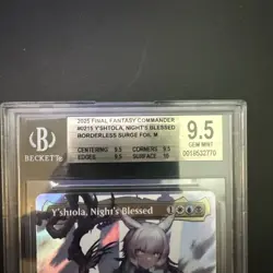 BECKETT 9.5 Y'SHTOLA, NIGHT'S BLESSED MTG FINAL FANTASY #0215 SURGE FOIL - Image 3