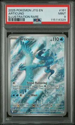 2025 POKEMON JTG EN-JOURNEY TOGETHER ILLUSTRATION RARE #161 ARTICUNO PSA 9 - Image 1