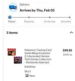 5X Pokemon Mega Evolution Ascended Heroes Tech Sticker Collection PRESALE - Image 2