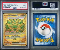 Pokemon Teal Mask Ogerpon EX SV Prismatic Evolutions #177/131 PSA9 Mint - Image 1
