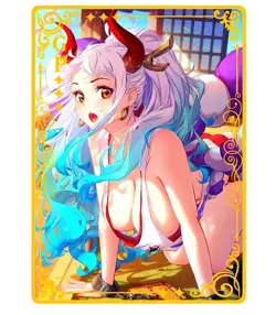 Waifu Anime Cards TCG | One Piece - Yamato [ METAL CARD ] GP | Sexy Hentai Girl - Image 1