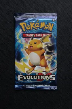 2016 Pokemon TCG XY Evolutions Factory Sealed Booster Pack - Raichu Artwork - Image 1