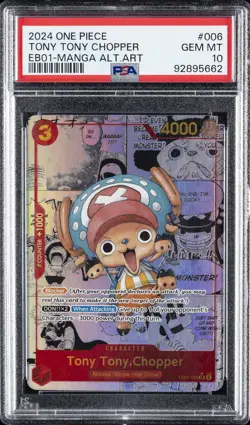 2024 ONE PIECE EB01-EXTRA BOOSTER -MEMORIAL COLL- #006 TONY TONY CHOPPER PSA 10 - Image 1