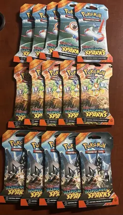 Lot Of 15 Pokemon TCG Surging Sparks Booster Packs Sealed Brand New - Image 1