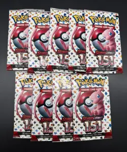 Lot of (9) Pokemon TCG 151 Booster Packs Factory Sealed NEW! - Image 1