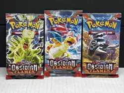 Lot Of 3 | Pokemon TCG S&V Obsidian Flames Booster Packs | Factory Sealed NEW 🔥 - Image 1