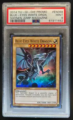 2014 Yu-Gi-Oh! Shonen Magazine Blue-Eyes White Dragon Promo #JUMP-EN068 PSA 9 - Image 1