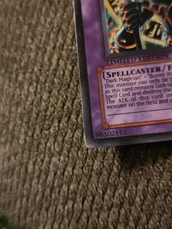1996 Yugioh Dark Paladin DMG-001 Secret Rare Limited Edition MP - Image 3