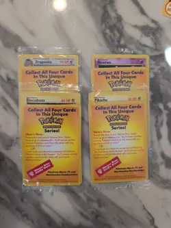 Set of 4 SEALED Black Star Promo WB Movie Pokemon Cards - Image 1