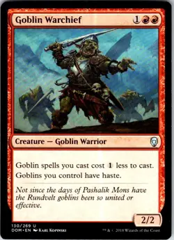 Magic | DOM | Goblin Warchief | 130 | Normal | NM - Image 1