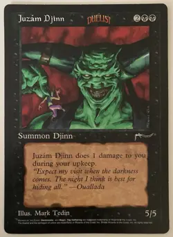 Magic The Gathering MTG JUZAM DJINN Promo 6x9 Oversize Jumbo Card! - Image 1