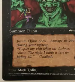 Magic The Gathering MTG JUZAM DJINN Promo 6x9 Oversize Jumbo Card! - Image 4