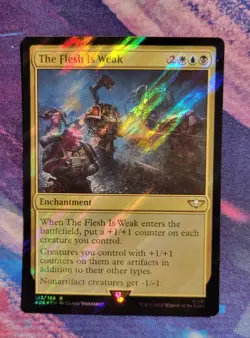 MTG The Flesh is Weak Warhammer 40,000 122/168 Rare Surge Foil NM - Image 1
