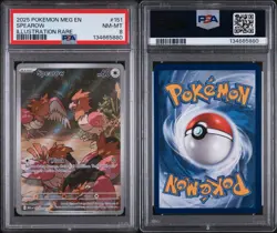 Pokemon TCG Spearow 151/132 Me01: Mega Evolution Illustration Rare Holo PSA 8 - Image 3
