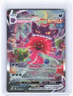 2021 Pokemon-Gengar VMAX #271 Fusion Strike-Secret Rare Holo (Damaged) Alt Art - Image 1