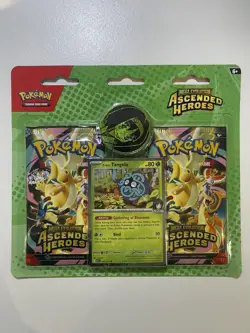 Pokemon TCG Ascended Heroes 2 Pack Blister Erika’s Tangela Sealed IN HAND UK - Image 1