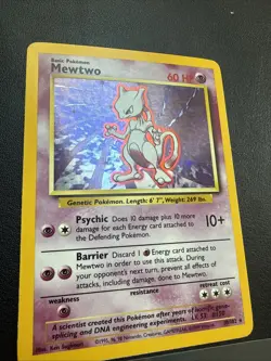Mewtwo 10/102 Pokemon TCG 1999 Base Set Holo Unlimited Rare - Image 2