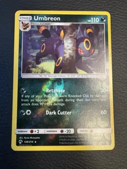 Umbreon Rare SM - Lost Thunder 120/214 NM Pokemon - Image 1
