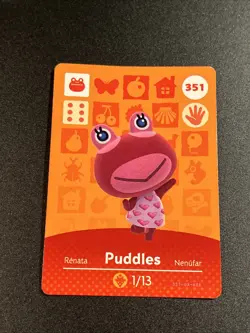 PUDDLES #351 Animal Crossing Amiibo Authentic Nintendo Mint Series 4 (002) - Image 1