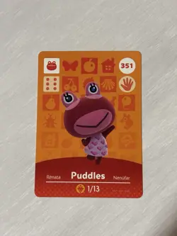 Puddles #351 Animal Crossing Amiibo Card Horizon Series 4 - Image 1
