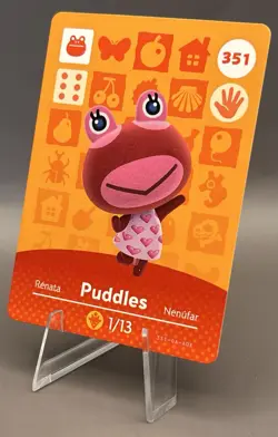 Animal Crossing Amiibo Card - Puddles 351 - Series 4 - Authentic EX - Image 1