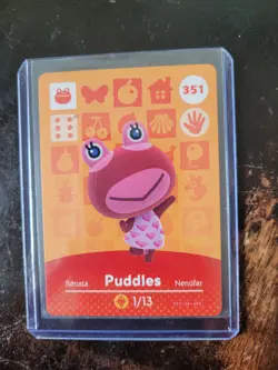 Puddles # 351 Animal Crossing Amiibo Card Series 4 Mint!! Never used! - Image 1