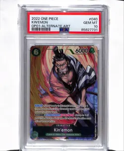 2022 One Piece OP1 Alt. Art Kin'emon PSA 10 #040 - Image 1
