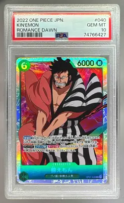 74766427 Kinemon 2022 Japanese One Piece #OP01-040 Romance Dawn PSA 10 - Image 1