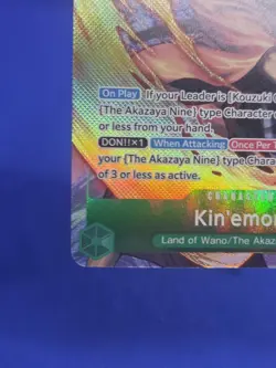 One Piece Romance Dawn Kin’emon OP01-040 Parallel Alternate Alt Art SR NM - Image 4