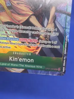 One Piece Romance Dawn Kin’emon OP01-040 Parallel Alternate Alt Art SR NM - Image 5