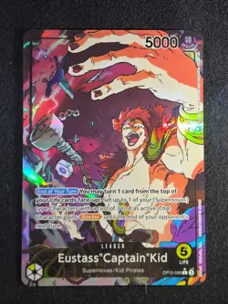 One Piece Royal Blood Eustass Captain Kid OP10-099 Parallel Alternate Leader NM - Image 1